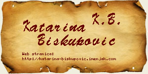 Katarina Biskupović vizit kartica